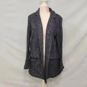 Halogen Relaxed Fit Marled Blazer/Cardigan